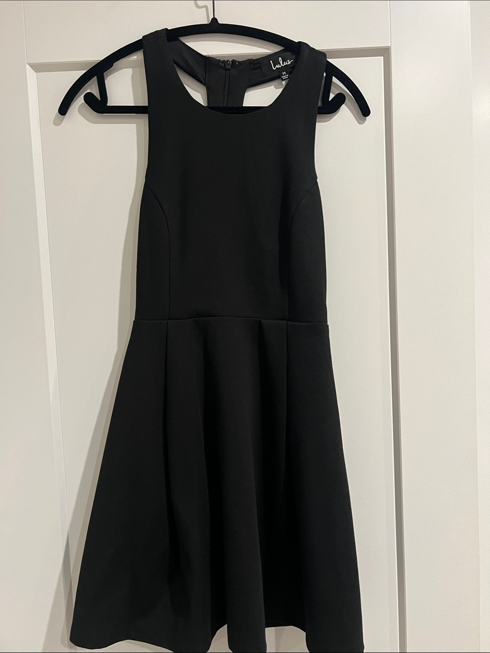 Lulu's Black Sleeveless Fit-and-Flare Party Dress